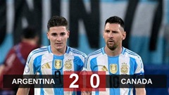 Kết quả Argentina 2-0 Canada: Messi lập công, Albiceleste vào chung kết